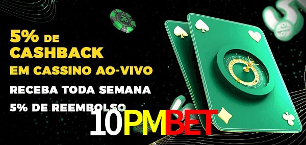 Promoções do cassino ao Vivo 10PMBET